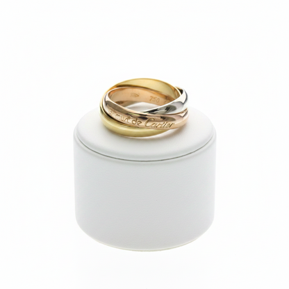 Cartier Trinity Ring Yellow Gold (18K),Pink Gold (18K),White Gold (18K) Fashion No Stone Band Ring Gold