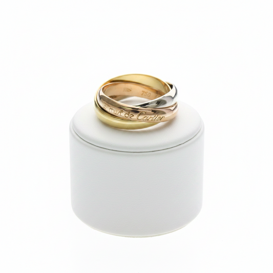 Cartier Trinity Ring Yellow Gold (18K),Pink Gold (18K),White Gold (18K) Fashion No Stone Band Ring Gold