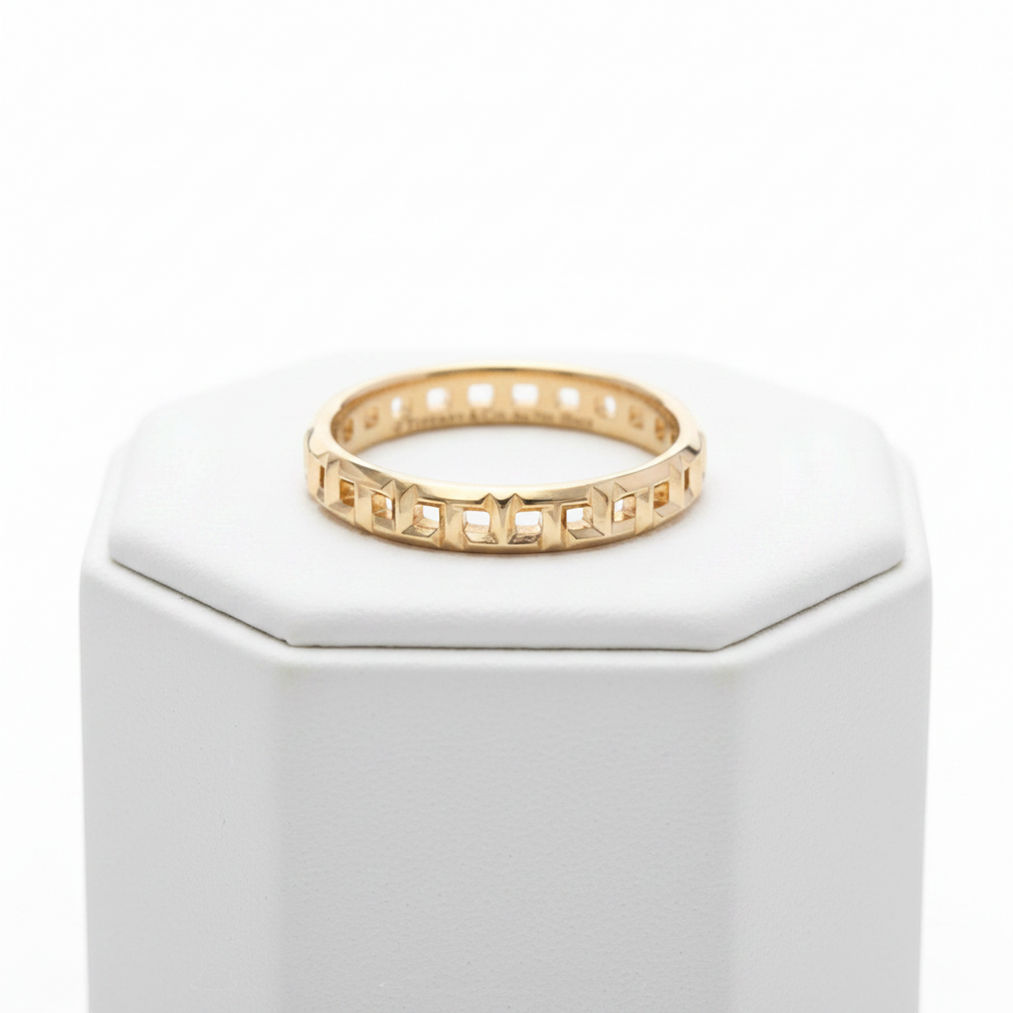 Tiffany T True Narrow Ring Pink Gold (18K) Fashion No Stone Band Ring Pink Gold