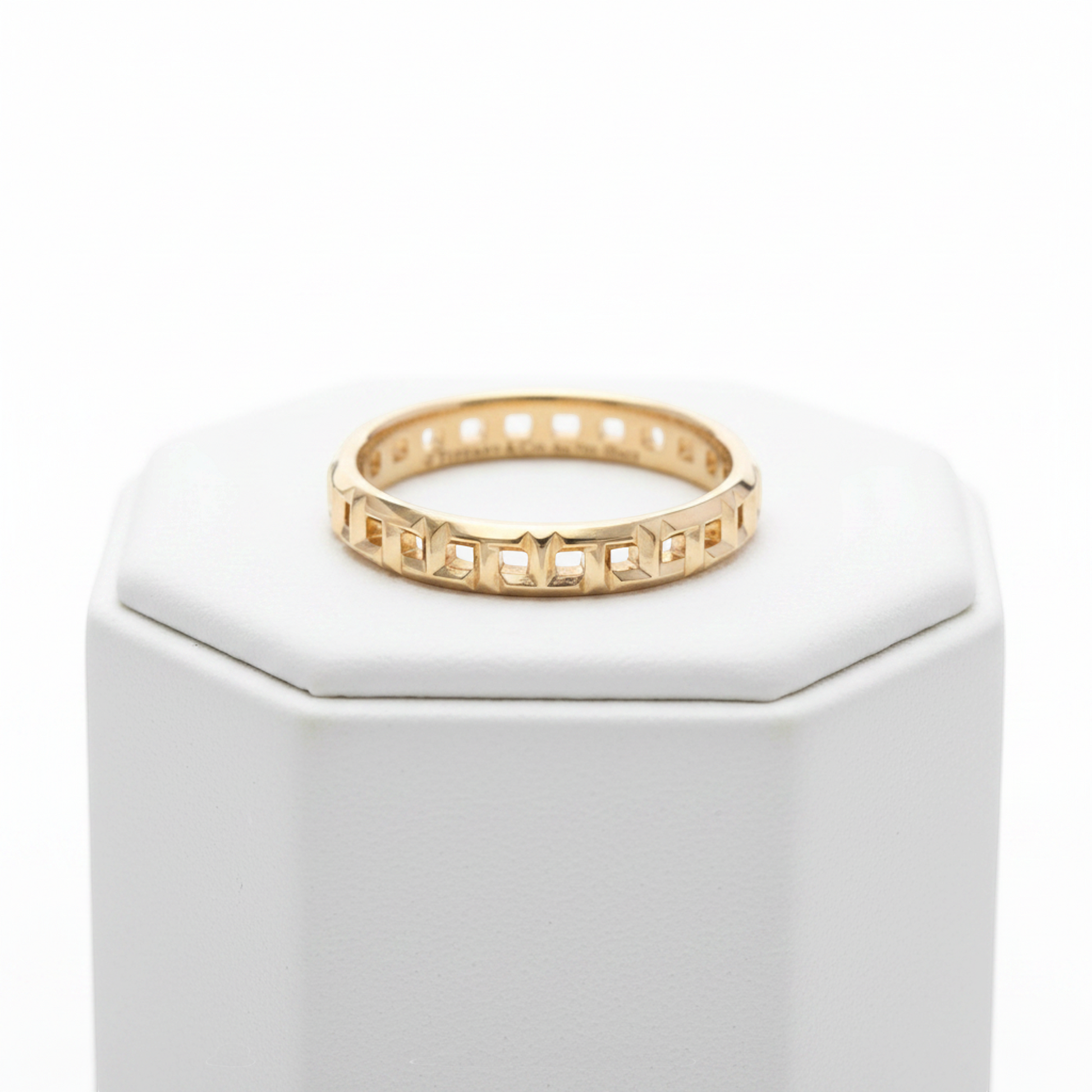 Tiffany T True Narrow Ring Pink Gold (18K) Fashion No Stone Band Ring Pink Gold