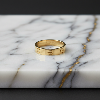 Cartier Mini Love Ring Yellow Gold (18K) Fashion No Stone Band Ring Gold