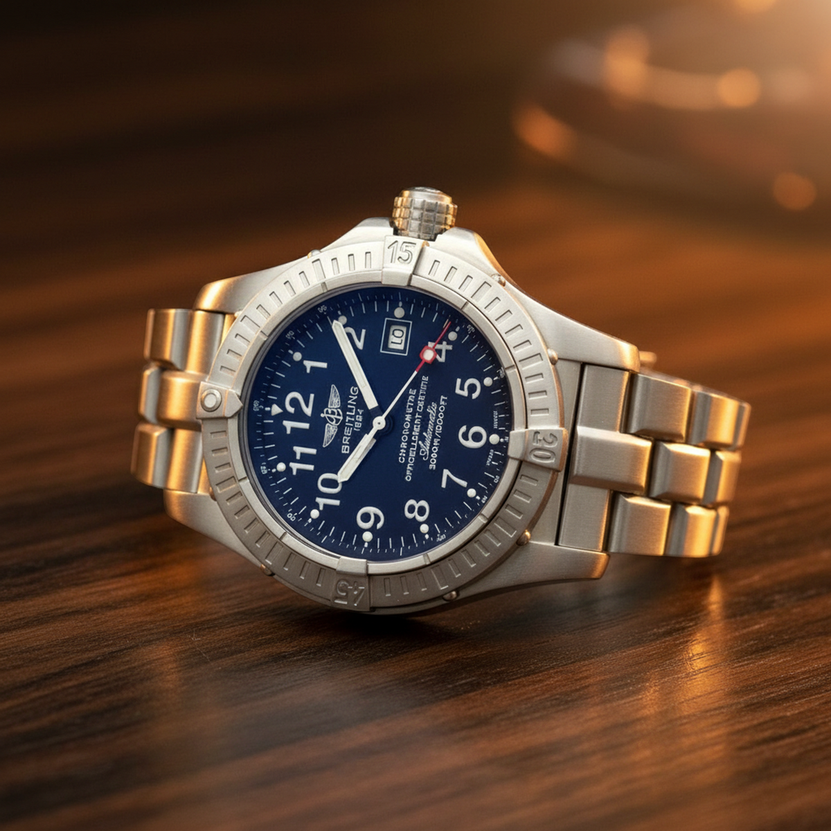 BREITLING Avenger Seawolf Titanium Automatic Mens Watch E17370 Polished