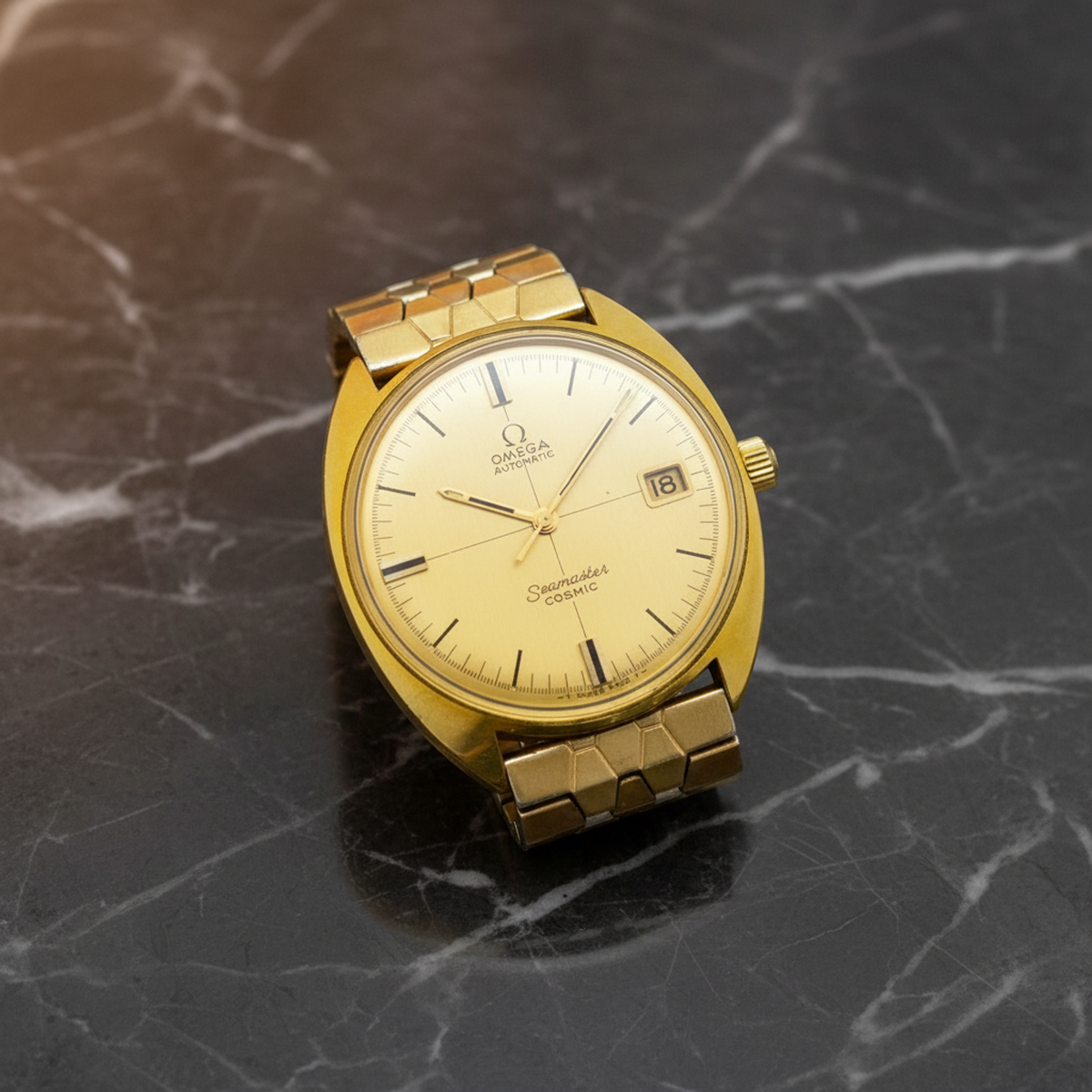 OMEGA Seamaster Cosmic Cal 565 Gold Plated Automatic Watch 166.026 Vintage