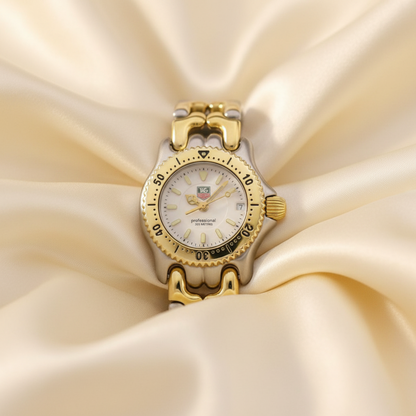 TAG HEUER Sel Professional 200M Gold Plated Steel Ladies Watch WG1422 Polished