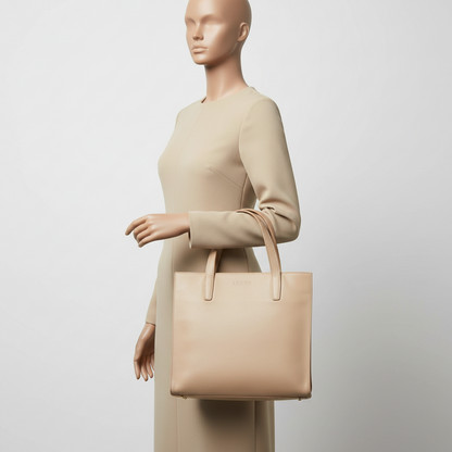 Loewe Small Tote Bag Women's Leather Handbag Light Beige