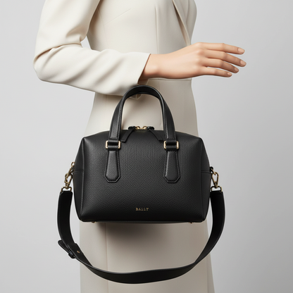 Bally KAIRI Women's Leather Handbag,Shoulder Bag Black