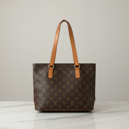 Louis Vuitton Monogram Cabas Piano M51148 Women's Tote Bag Brown