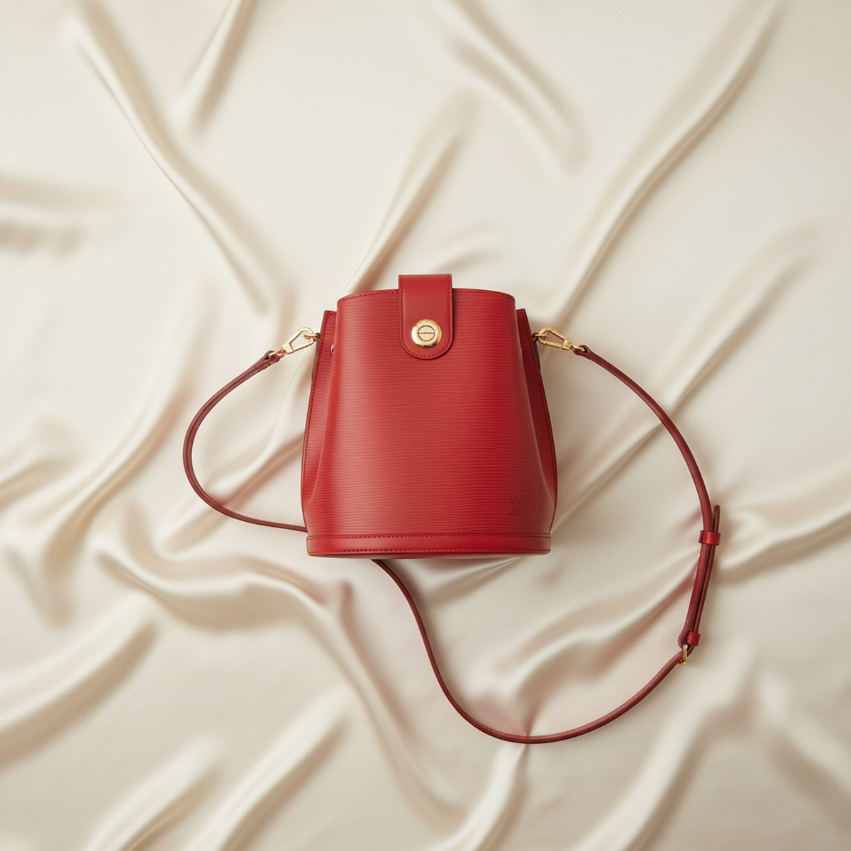 Louis Vuitton Epi Cluny M52257 Women's Shoulder Bag Castilian Red