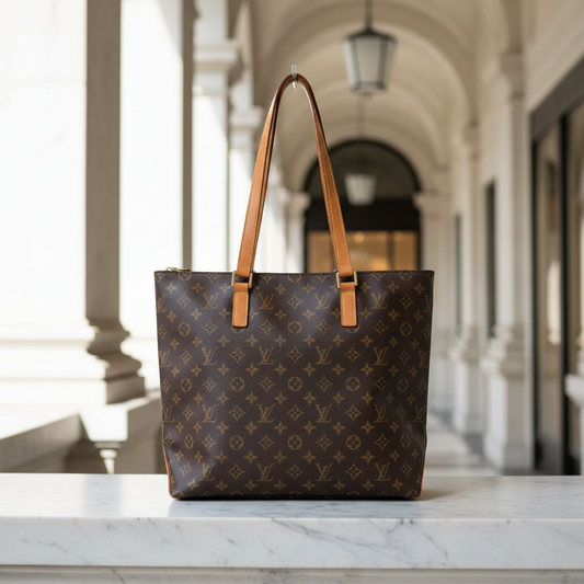 Louis Vuitton Monogram Kabamezo M51151 Women's Tote Bag Brown