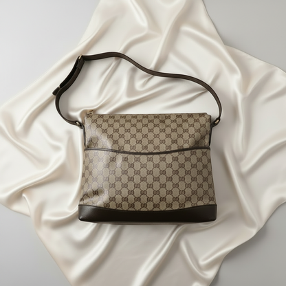 Gucci GG Crystal 374411 Women,Men GG Crystal,Leather Messenger Bag,Shoulder Bag Beige,Brown