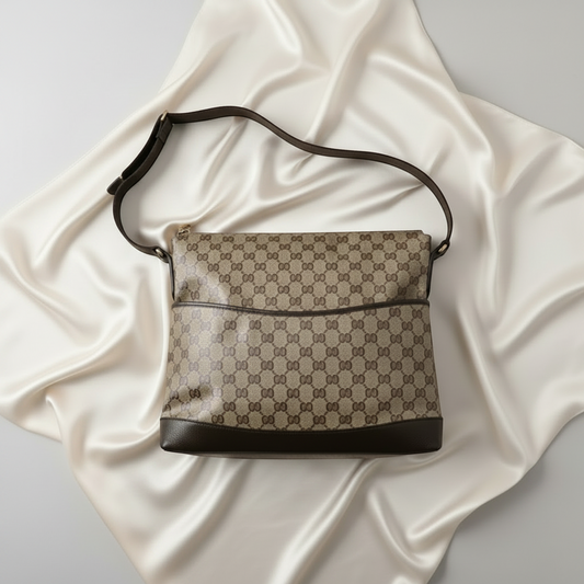 Gucci GG Crystal 374411 Women,Men GG Crystal,Leather Messenger Bag,Shoulder Bag Beige,Brown