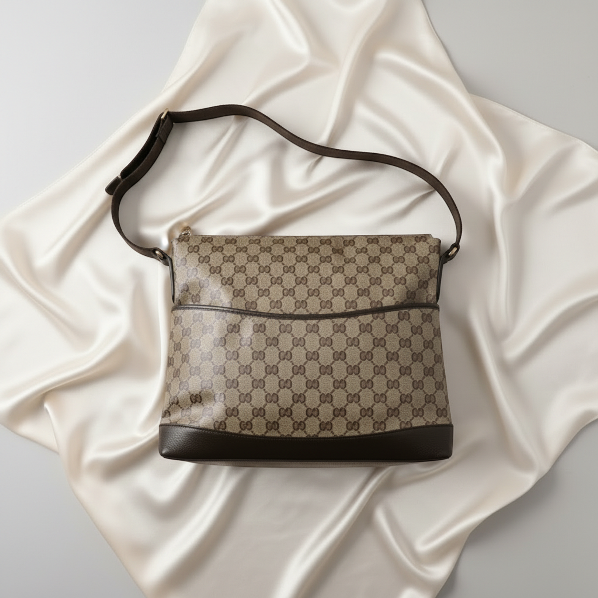 Gucci GG Crystal 374411 Women,Men GG Crystal,Leather Messenger Bag,Shoulder Bag Beige,Brown