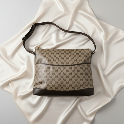 Gucci GG Crystal 374411 Women,Men GG Crystal,Leather Messenger Bag,Shoulder Bag Beige,Brown