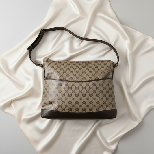 Gucci GG Crystal 374411 Women,Men GG Crystal,Leather Messenger Bag,Shoulder Bag Beige,Brown