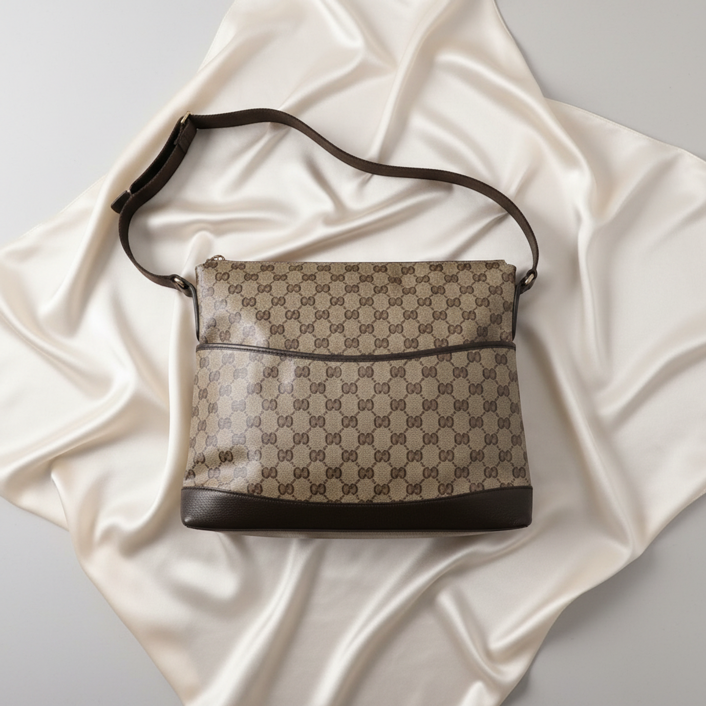 Gucci GG Crystal 374411 Women,Men GG Crystal,Leather Messenger Bag,Shoulder Bag Beige,Brown