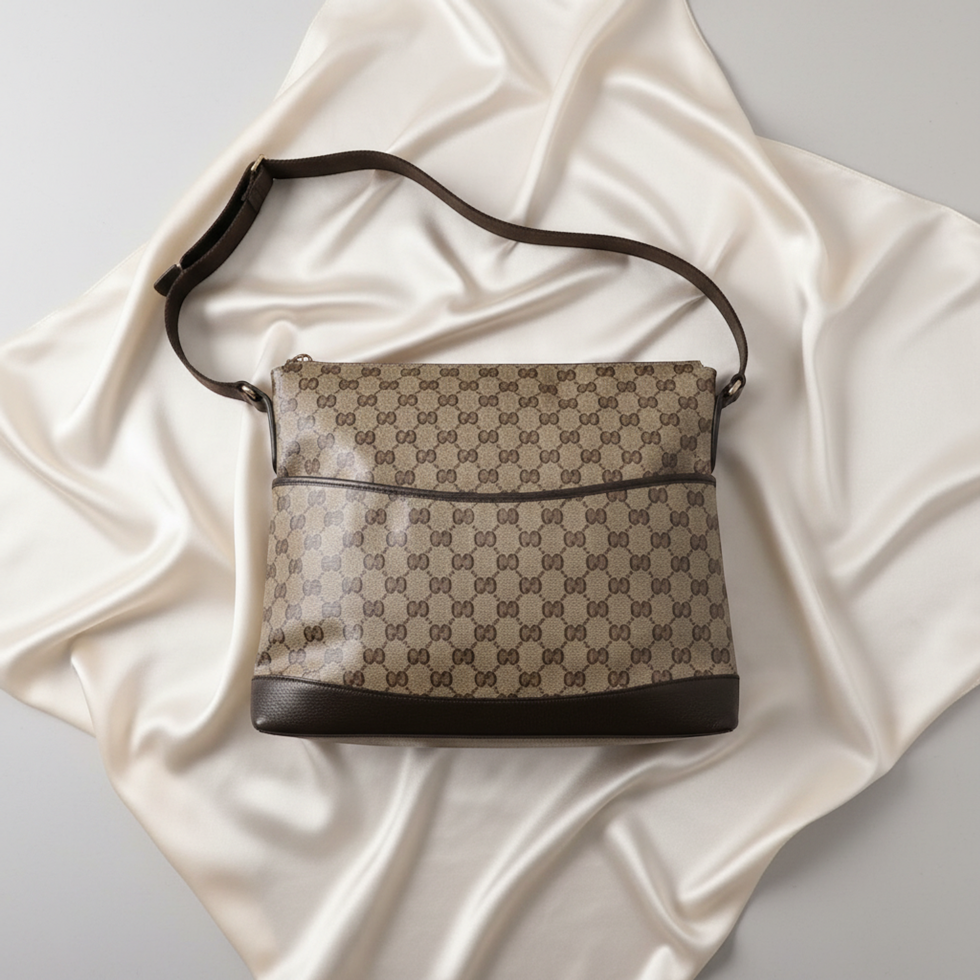 Gucci GG Crystal 374411 Women,Men GG Crystal,Leather Messenger Bag,Shoulder Bag Beige,Brown