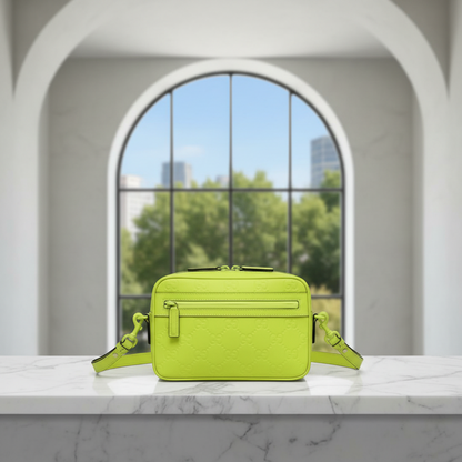 Gucci GG Rubber Effect 771293 Men,Women Leather Clutch Bag,Shoulder Bag Fluorescent Yellow