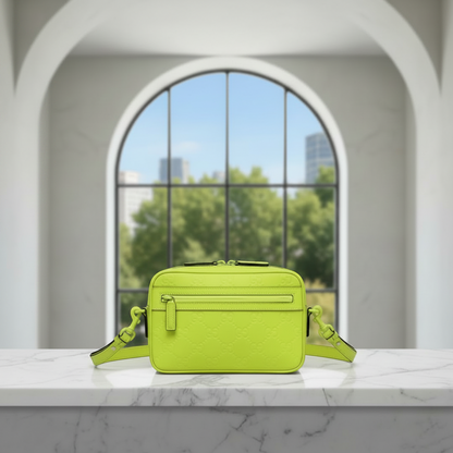 Gucci GG Rubber Effect 771293 Men,Women Leather Clutch Bag,Shoulder Bag Fluorescent Yellow