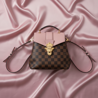 Louis Vuitton Damier Clapton Backpack N42262 Women's Backpack Brown,Rose Ballerine