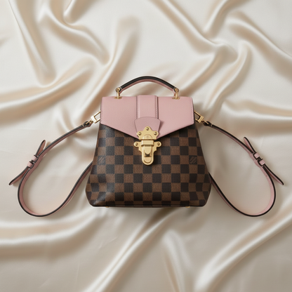 Louis Vuitton Damier Clapton Backpack N42262 Women's Backpack Brown,Rose Ballerine