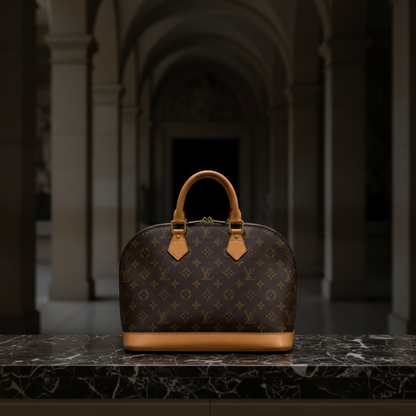Louis Vuitton Monogram Alma M51130 Women's Handbag Brown