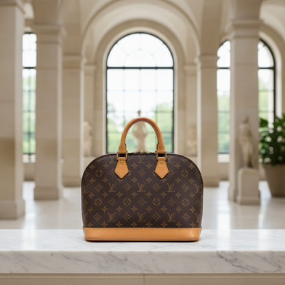 Louis Vuitton Monogram Alma M51130 Women's Handbag Brown