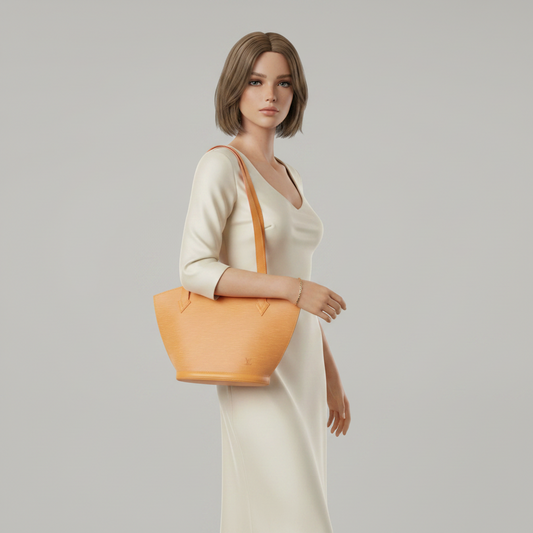 Louis Vuitton Epi Saint-Jacques PM Poigné Long M52339 Women's Shoulder Bag Yellow