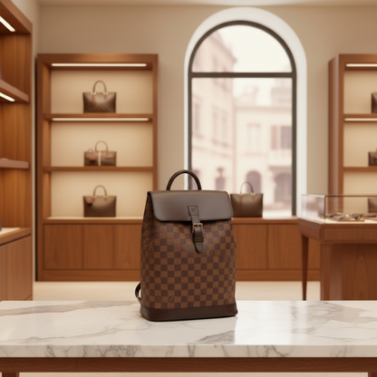 Louis Vuitton Damier Soho N51132 Women's Backpack Brown