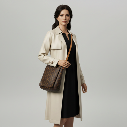 Louis Vuitton Monogram Musette M51256 Women,Men Shoulder Bag Brown