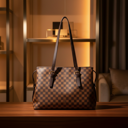 Louis Vuitton Damier Chelsea N51119 Women's Shoulder Bag Brown,Ebene