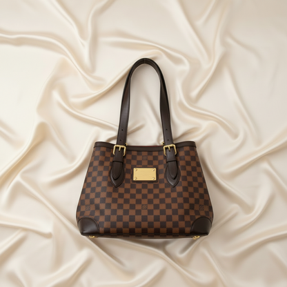 Louis Vuitton Damier Hampstead MM N51204 Women's Shoulder Bag Brown,Ebene