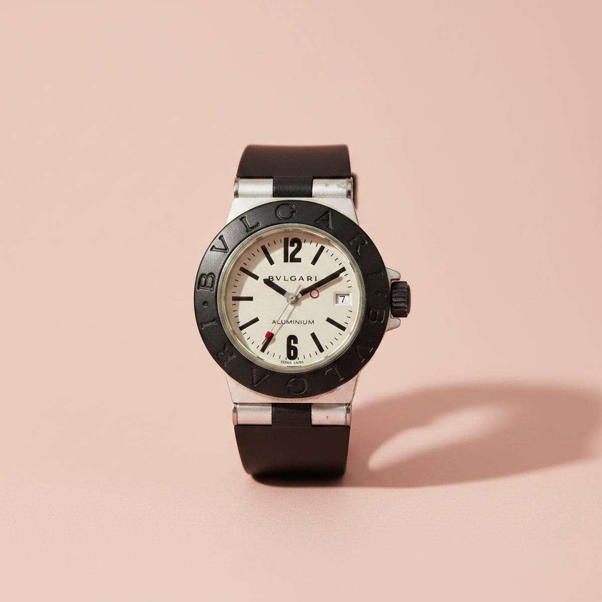 BVLGARI Aluminium Rubber Quartz Ladies Watch AL29TA
