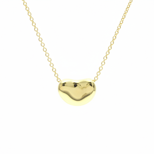 Tiffany Bean Necklace Yellow Gold (18K) No Stone Men,Women Fashion Necklace (Gold)