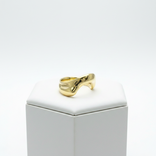 Tiffany Open Heart Ring Yellow Gold (18K) Fashion No Stone Band Ring Gold