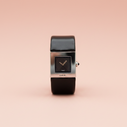 CHANEL Matelasse Steel Leather Quartz Ladies Watch H0116 Polished