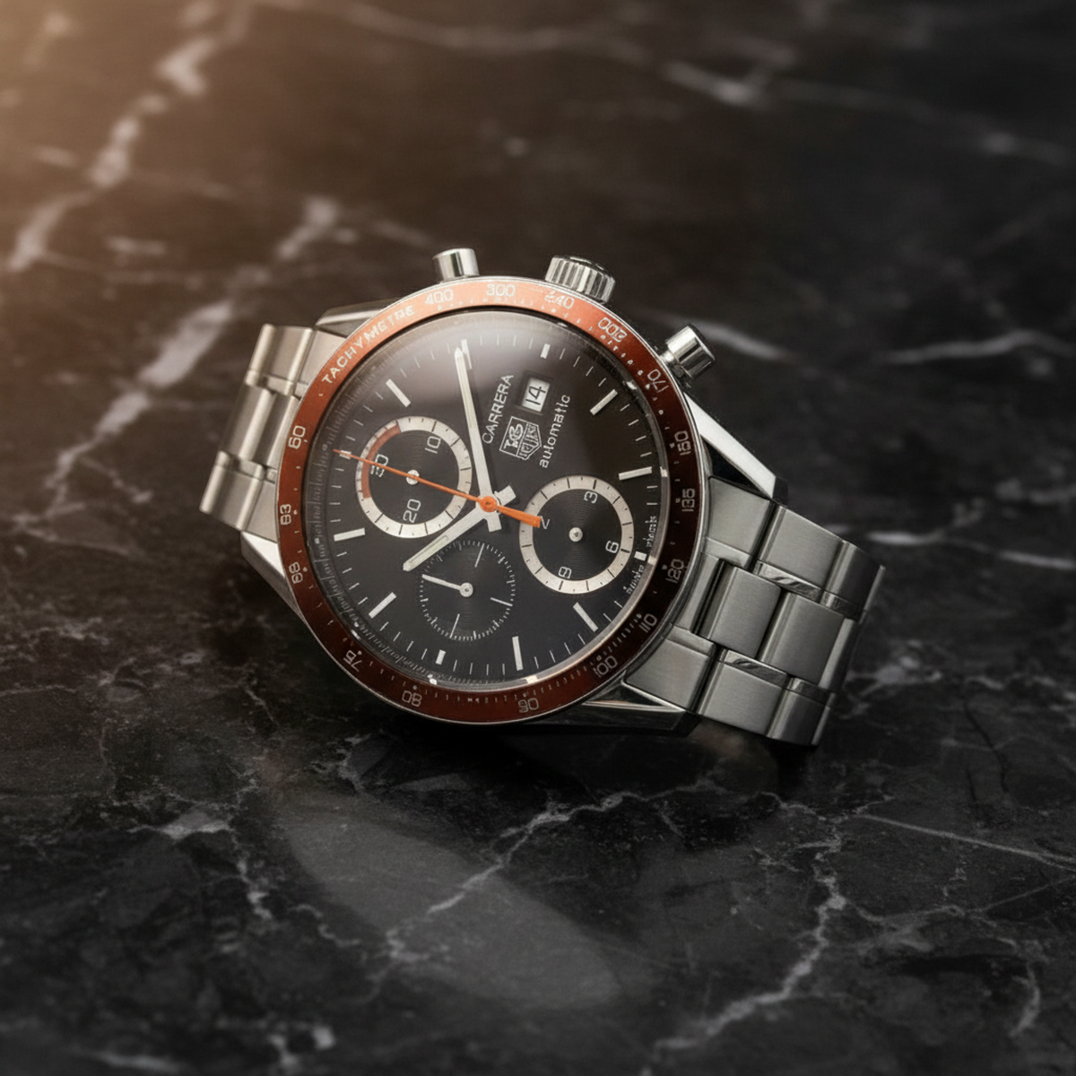 TAG HEUER Carrera Chronograph Steel Automatic Watch CV2013 Polished