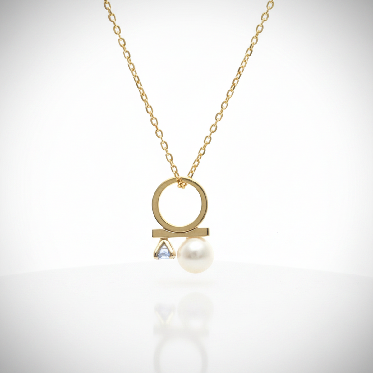 Tasaki Petit Balance Plus Necklace Yellow Gold (18K) Diamond,Tanzanite Men,Women Fashion Necklace (Gold)