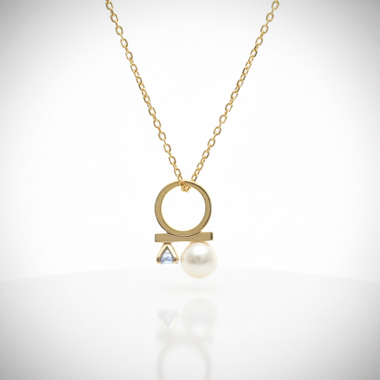 Tasaki Petit Balance Plus Necklace Yellow Gold (18K) Diamond,Tanzanite Men,Women Fashion Necklace (Gold)
