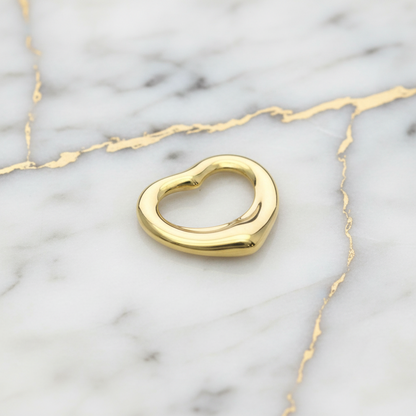 Tiffany Open Heart Pendant Yellow Gold (18K) No Stone Men,Women Fashion Pendant Necklace (Gold)
