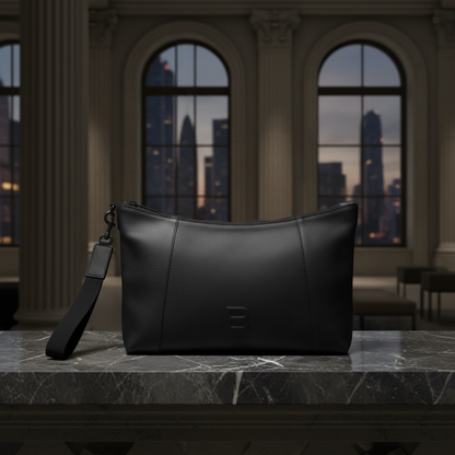 Balenciaga Hourglass 644723 Women,Men Leather Clutch Bag,Pouch Black