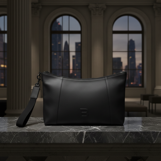 Balenciaga Hourglass 644723 Women,Men Leather Clutch Bag,Pouch Black