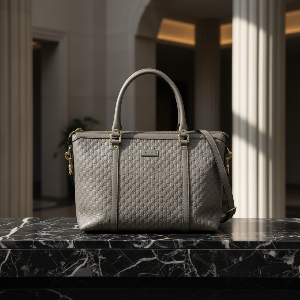 Gucci MicroGuccissima Crossbody 449656 Women's Leather Handbag,Shoulder Bag Gray