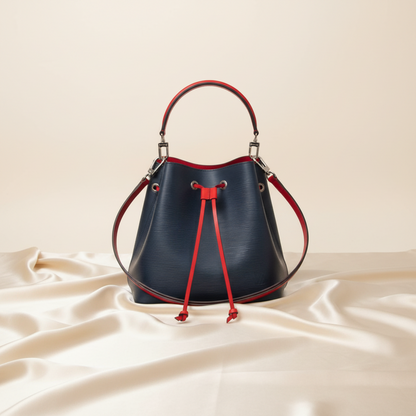 Louis Vuitton Epi Neo Noe M54367 Women's Handbag,Shoulder Bag Indigo,Red Color
