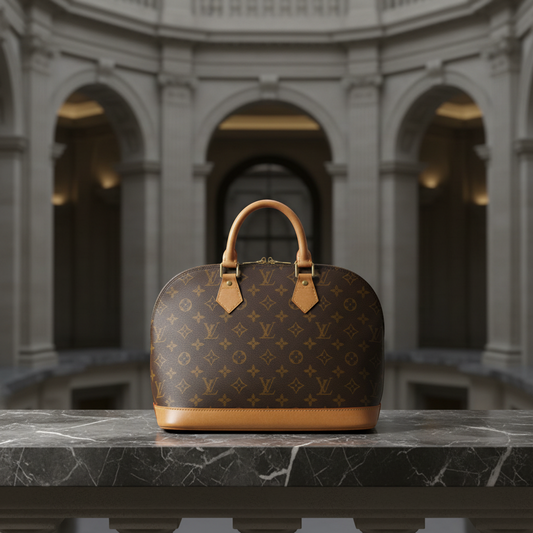 Louis Vuitton Monogram Alma M51130 Women's Handbag Brown
