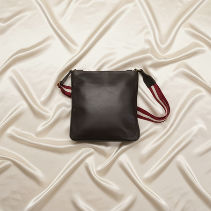 Bally Trainspotting Sacoche Men's Leather Crossbody Bag Dark Brown