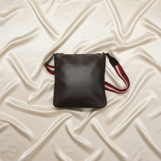 Bally Trainspotting Sacoche Men's Leather Crossbody Bag Dark Brown