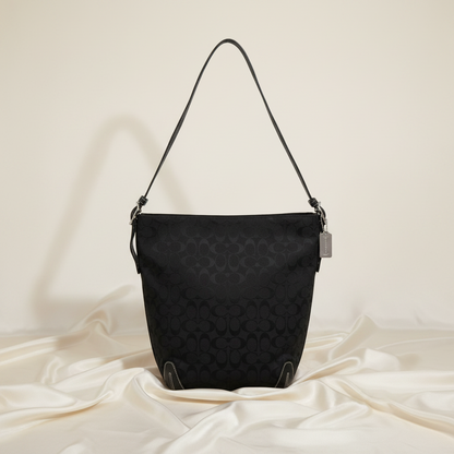 Coach Signature One-shoulder Bag 6083 Men's Canvas,Leather Crossbody Bag,Shoulder Bag Black