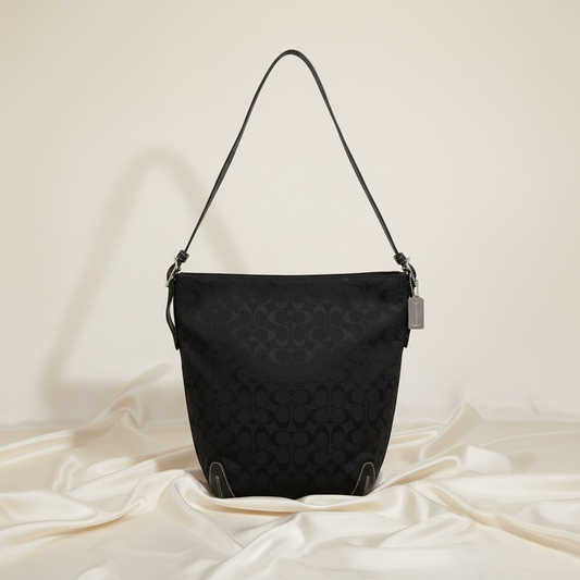 Coach Signature One-shoulder Bag 6083 Men's Canvas,Leather Crossbody Bag,Shoulder Bag Black