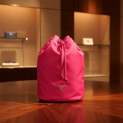 Prada VELA Drawstring Pouch MV369 Women's Nylon Pouch Pink