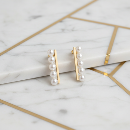 Tasaki Balance Plus Earrings Pearl Pink Gold (18K) Stud Earrings Pink Gold
